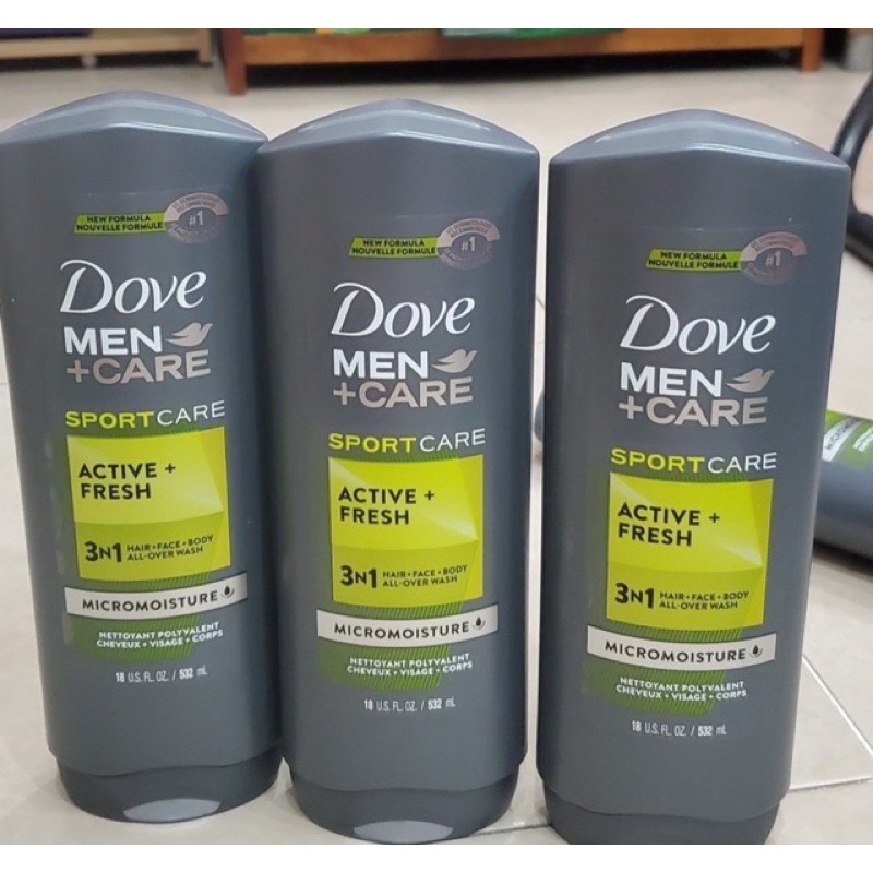 Sữa tắm và rửa mặt dành cho Nam _ Dove Men Care Extra Fresh Body and Face Wash 532ml