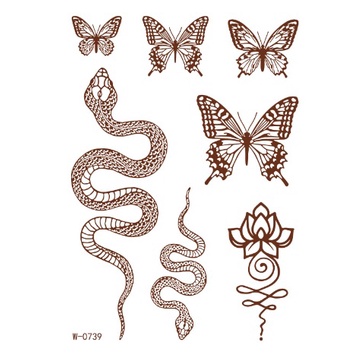 Xăm dán Henna nâu - Hena Tattoo