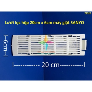 Lưới lọc hộp KT 20cm x 6 cm thay thế cho máy giặt SANYO hãng