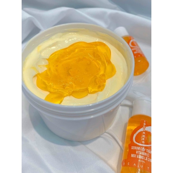 Serum collagen cáy trắng mix vàng lá
