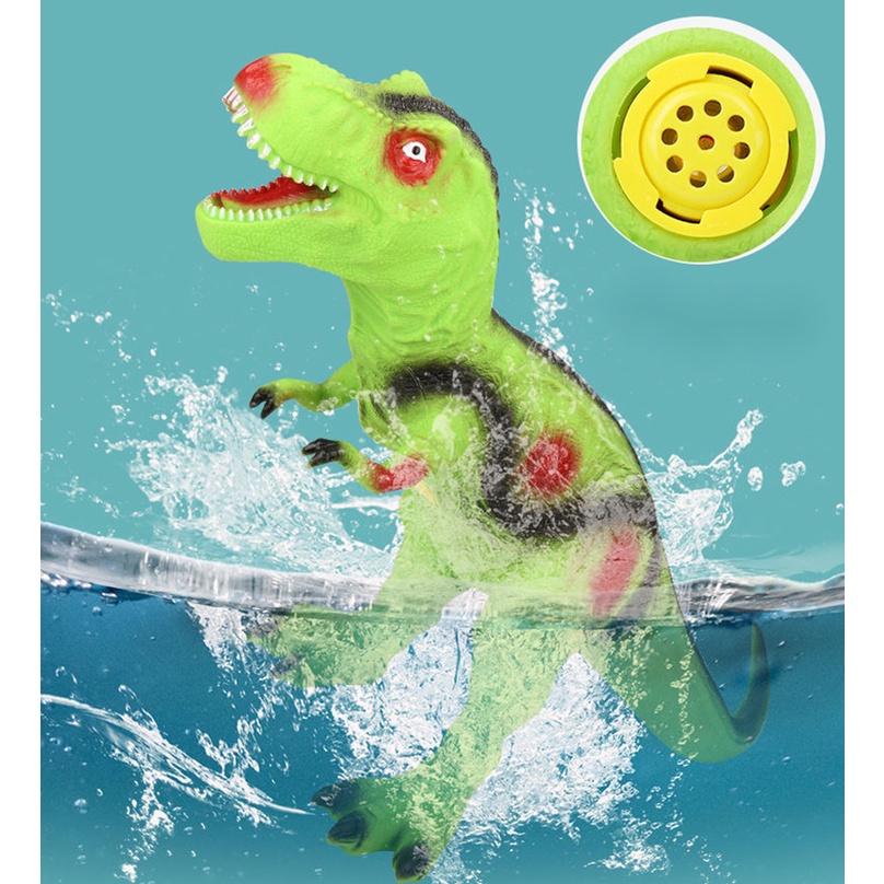 Mô Hình Khủng Long T-Rex Triceratops Cỡ Lớn Mềm Mại Màu Xanh Dương Cho Bé