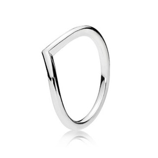 Silver Rose Gold Polished Wishbone Ring