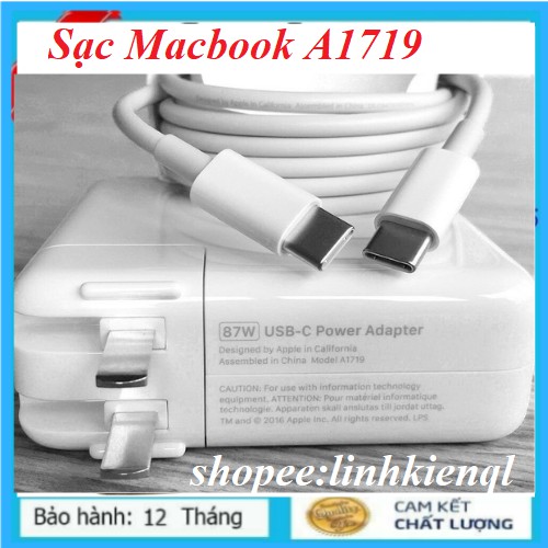 Sạc Macbook A1719 - Macbook Pro 15 Inch 2016 2017 2018 2019 87W USB-C