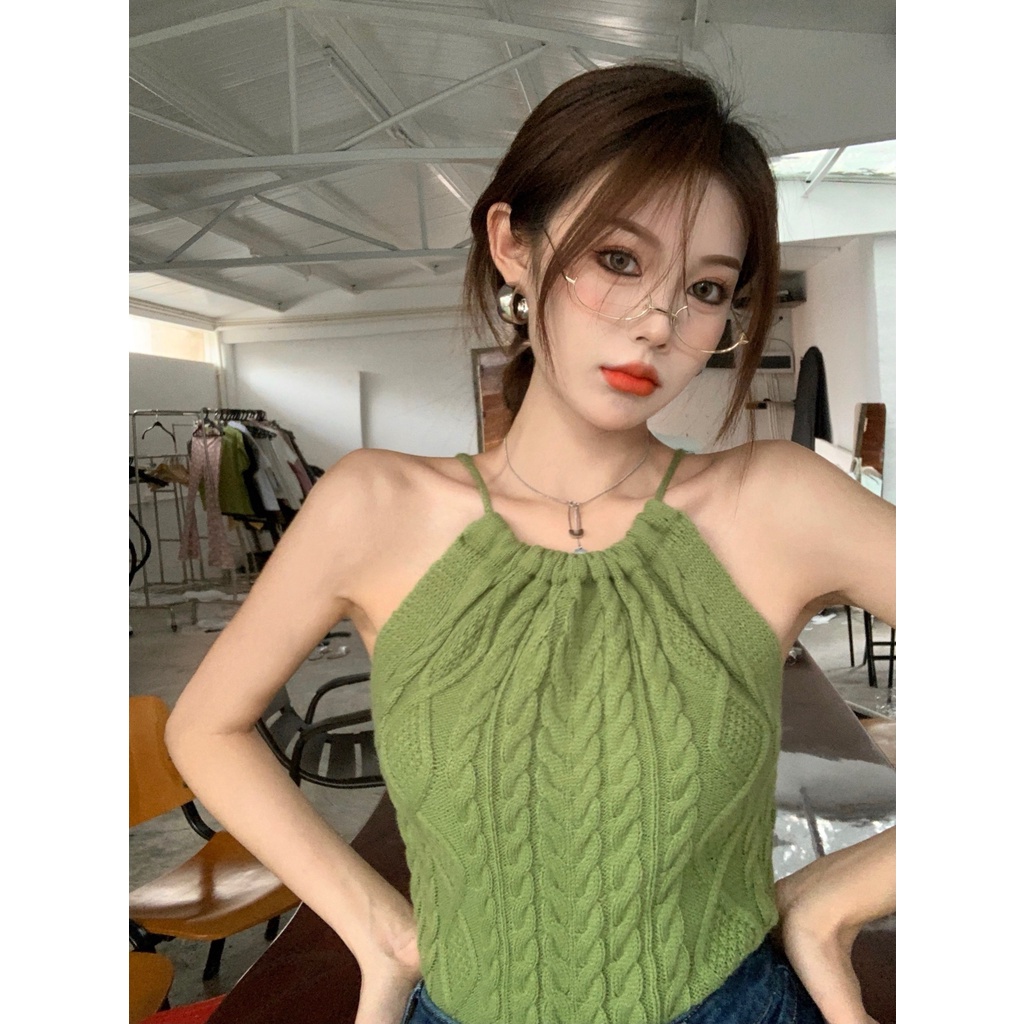 Áo không tay thiết kế dây rút màu trơn thời trang cho nữ