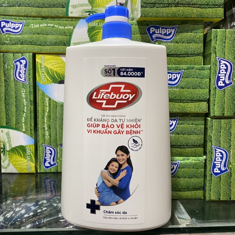 Sữa tắm bảo vệ khỏi vi khuẩn Lifebuoy chăm sóc da 1.078 lít
