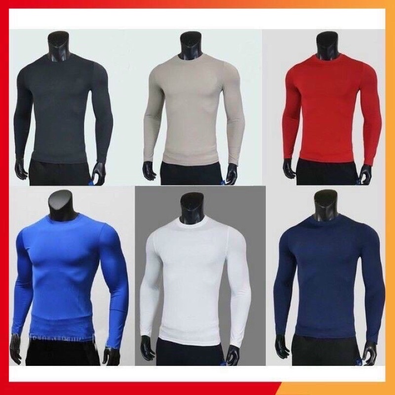 🔥 FREESHIP🔥 Áo giữ nhiệt nam. Áo dài tay nam body đá bóng co dãn 2 chiều