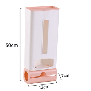 Convenient wall-mounted 2-compartment nylon garbage bag bag box