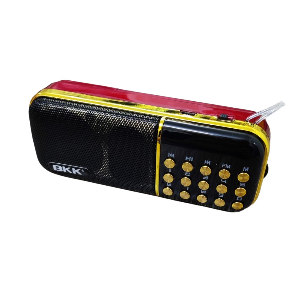 Loa Nghe Nhạc Thẻ Nhớ BKK K39 K51 B851 B851S Có Đèn Pin - 2 Pin, Nghe Thẻ Nhớ, USB, FM Radio, Có Jack Tai Nghe