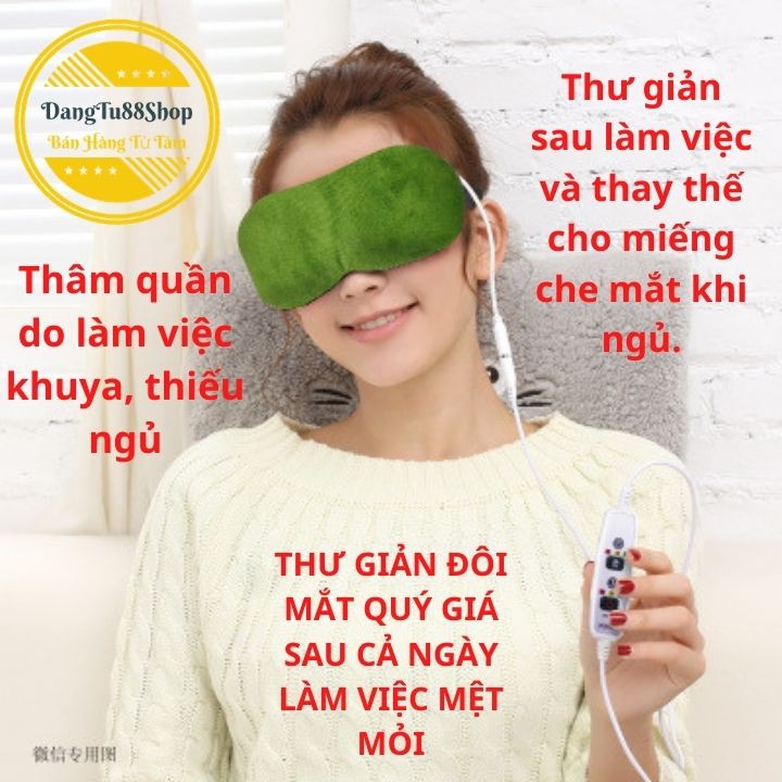 [Dùng cho khách Spa] Túi Chườm Mắt Thảo Dược-Ngải Cứu-Làm Nóng Tự Động(USB) - Hẹn Giờ