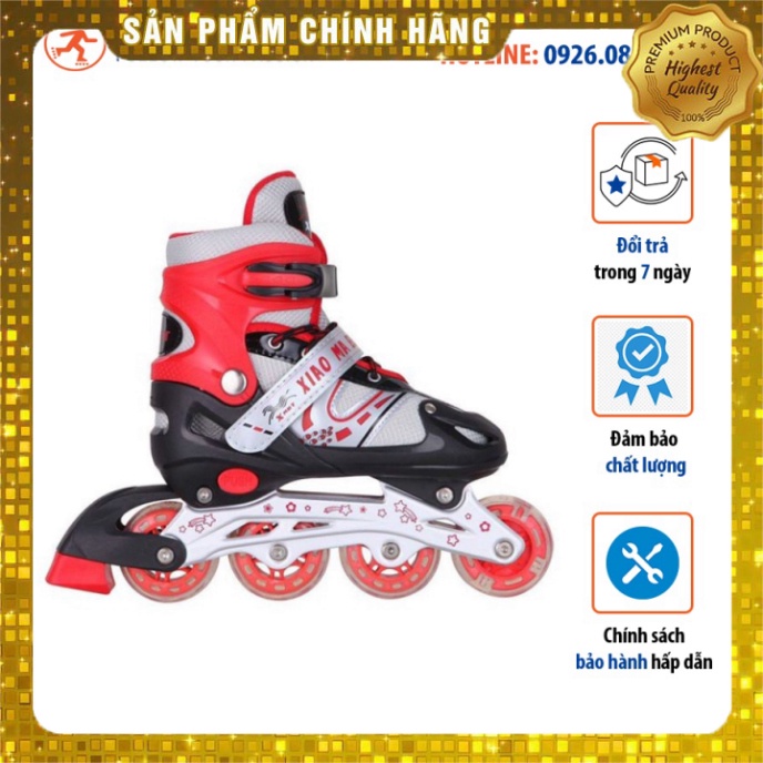 Giày Trượt Batin BEAR Cho Bé Bánh Xe Có Đen Phát Sáng,Chắc Chắn, Ma Sát Tốt giàypatinchinhhang