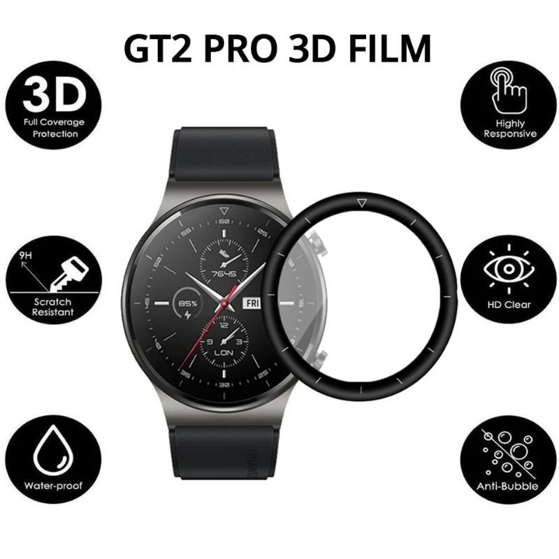 [TẶNG 1 cường lực 2D khi mua 2 cường lực 3D] Cường lực 3D Full mặt kính cho Huawei Watch GT2 PRO