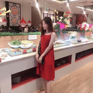 Váy 2 dây tầng