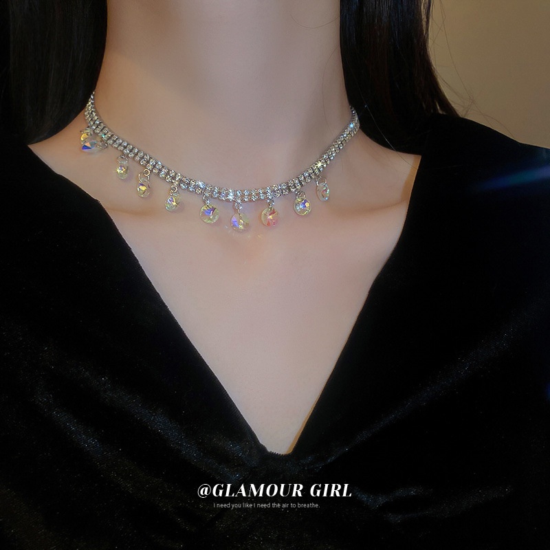 vòng cổ choker nữ đính đá lấp lánh sang trọng