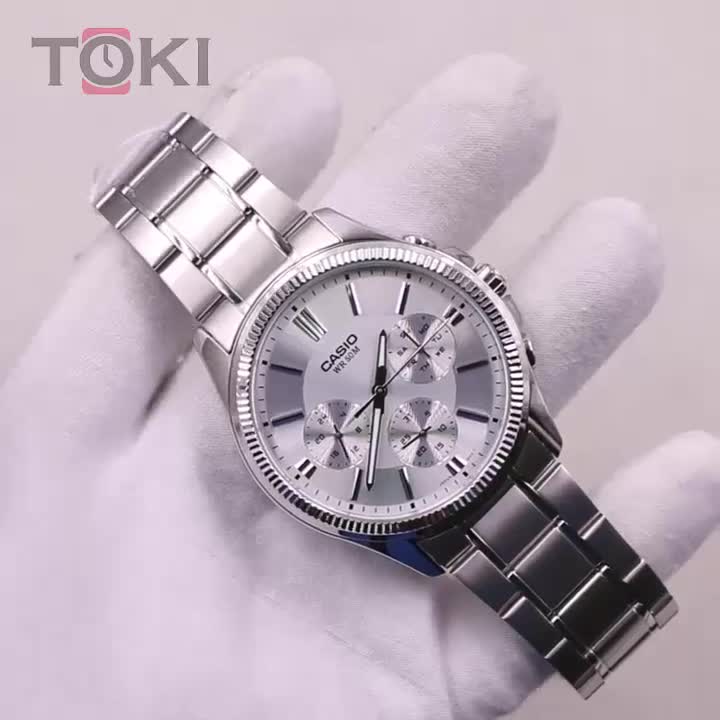Đồng hồ Nam Casio MTP-1375D-7AVDF kim lịch nhỏ mặt trắng | BigBuy360 - bigbuy360.vn