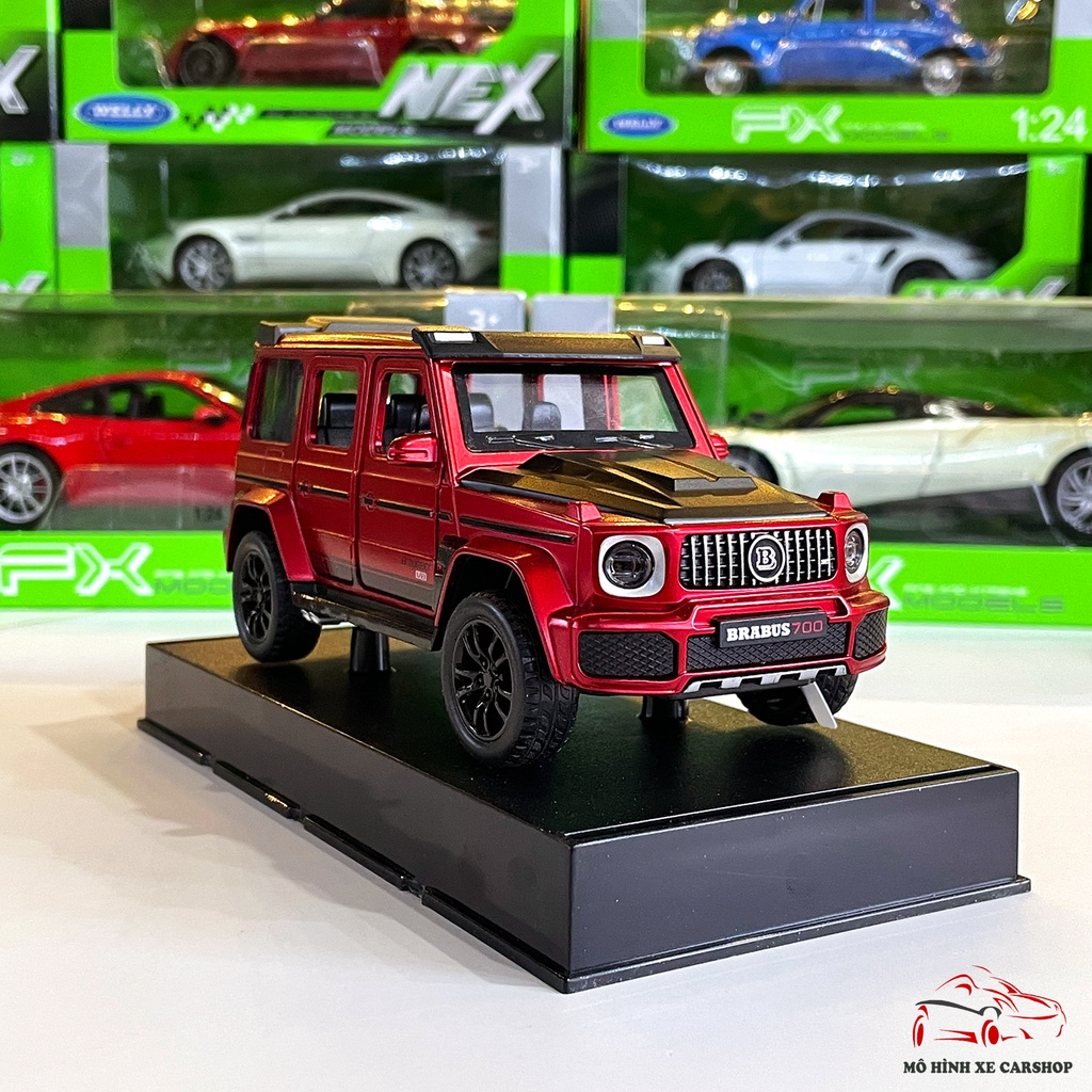 Mô hình xe Mercedes-Benz G700 Brabus tỉ lệ 1:32 Double Horses màu đỏ