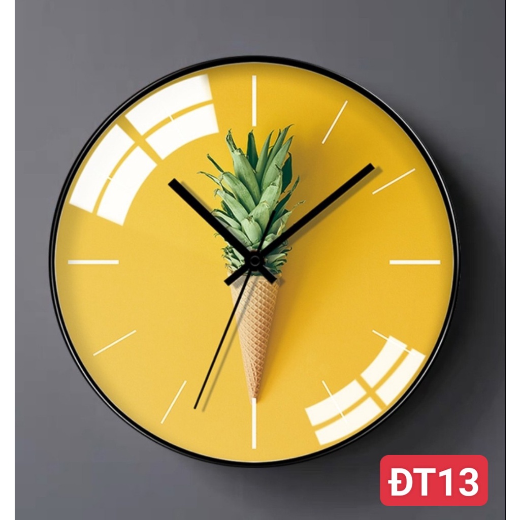 Đồng hồ treo tường VUADECOR hình tròn tráng gương kim trôi cao cấp (Tặng pin và đinh treo)