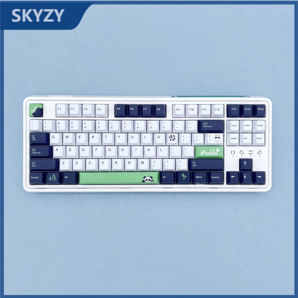 133 Phím Panda Keycap Cherry Profile thú dễ thương PBT DYE SUB bàn phím cơ keycaps
