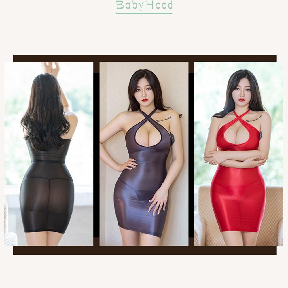 Sexy Women Hollow Out See Through Mini Dress Bodydoll Stretchy Bodycon Nightwear#BBHOOD