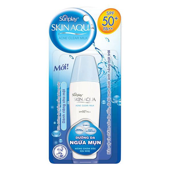 Kem chống nắng dưỡng da ngừa mụn Sunplay Skin Aqua Acne Clear Milk SPF50+, PA++++ [mới] [Sale] [Mới 2021] | BigBuy360 - bigbuy360.vn