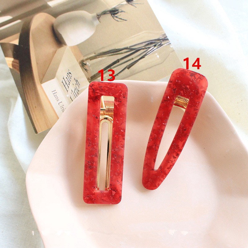 Kẹp tóc acrylic kiểu hình học phong cách cổ điển thời trang