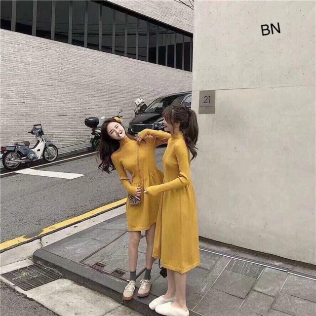 Sét váy đôi bạn trơn BN