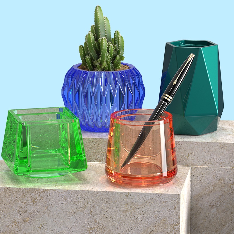 Khuôn Silicone Làm Giá Đỡ Bút / Chậu Cây Mọng Nước DIY
