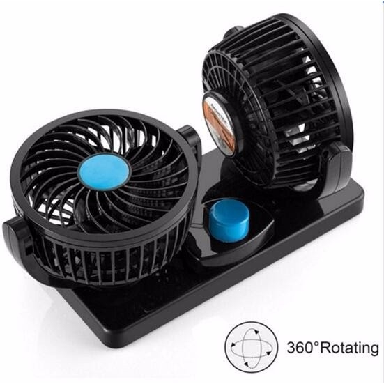Quạt lồng đôi 12v Nhỏ QUẠT MÁY ĐÔI 12V CHO Ô TÔ