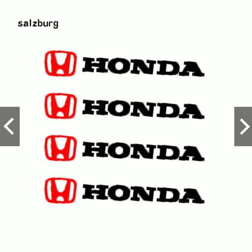 4 Sticker logo miếng dán chữ Honda ốp tay nắm cửa kính chiếu hậu tem decal xe hơi ô tô Civic City Accord mới