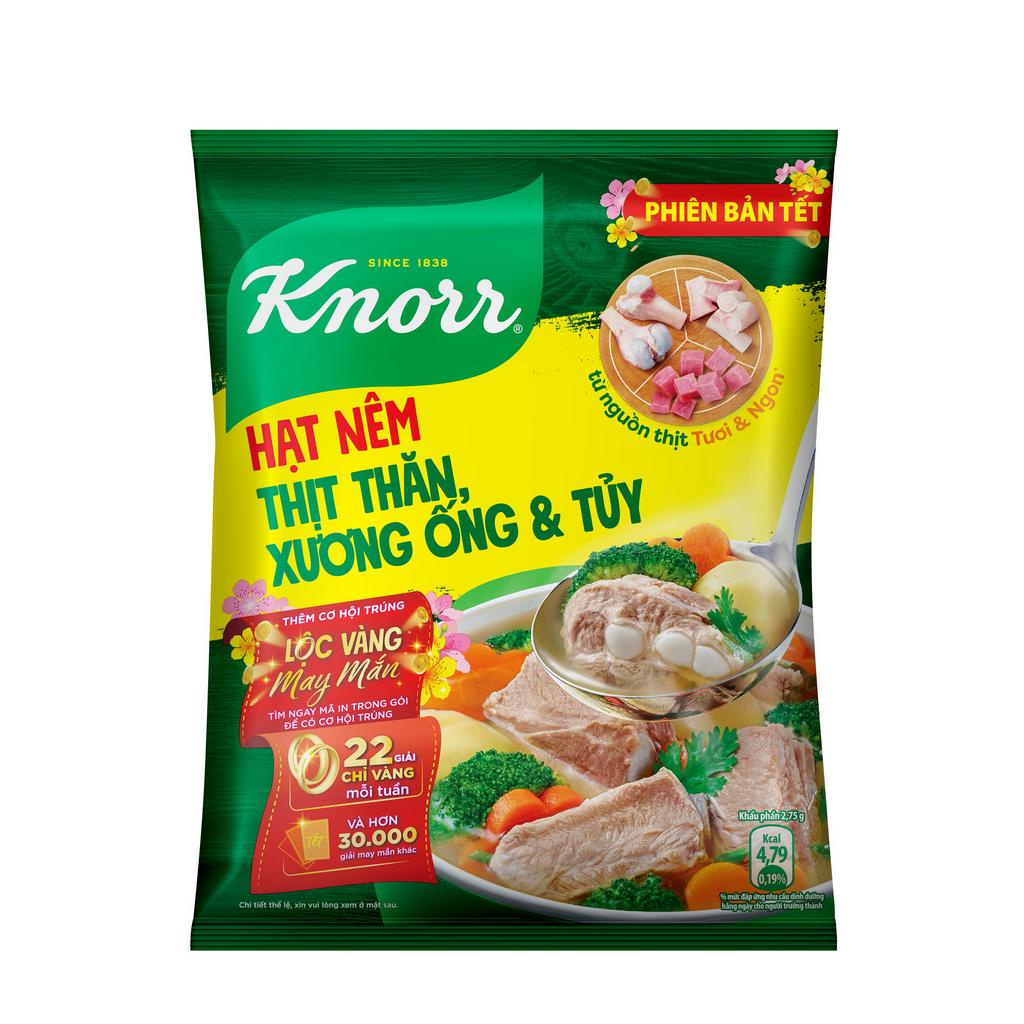 Combo 2 hạt nêm Knorr Thịt Thăn, Xương Ống Và Tuỷ 1.2 kg/gói