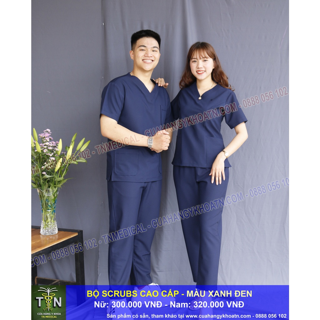 ☘ Bộ Scrubs Bác Sĩ Vải Cao Cấp Tay Ngắn - Thương hiệu TN Medical