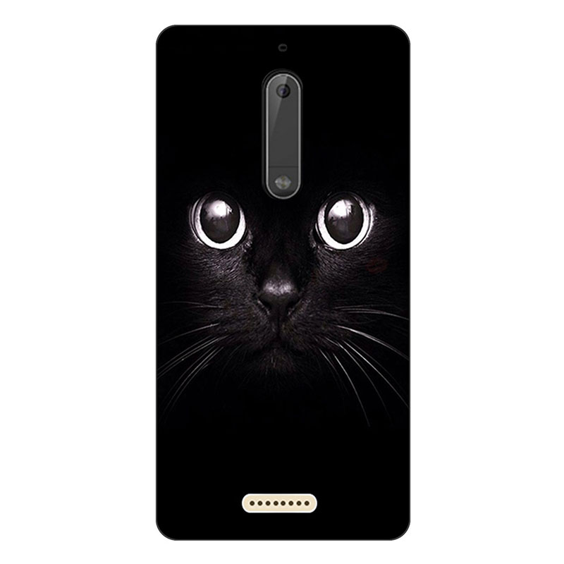 Ốp Lưng Silicone Tpu Họa Tiết Hình Chú Mèo Thời Trang Cho Nokia 5 Nokia5