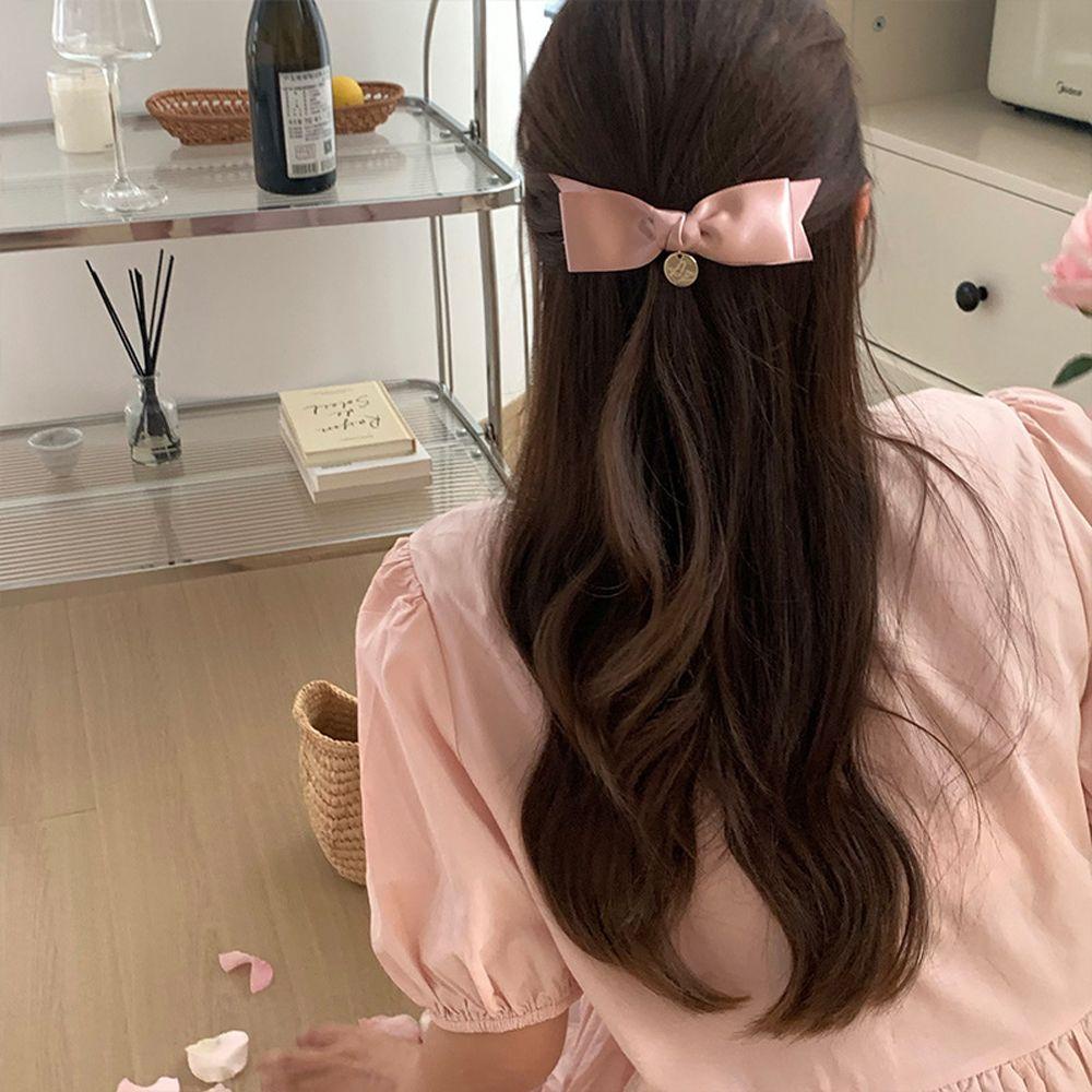 QQMALL Kẹp Tóc Hình Nơ Phong Cách Hàn Quốc Cổ Điển Thời Trang Cho Nữ