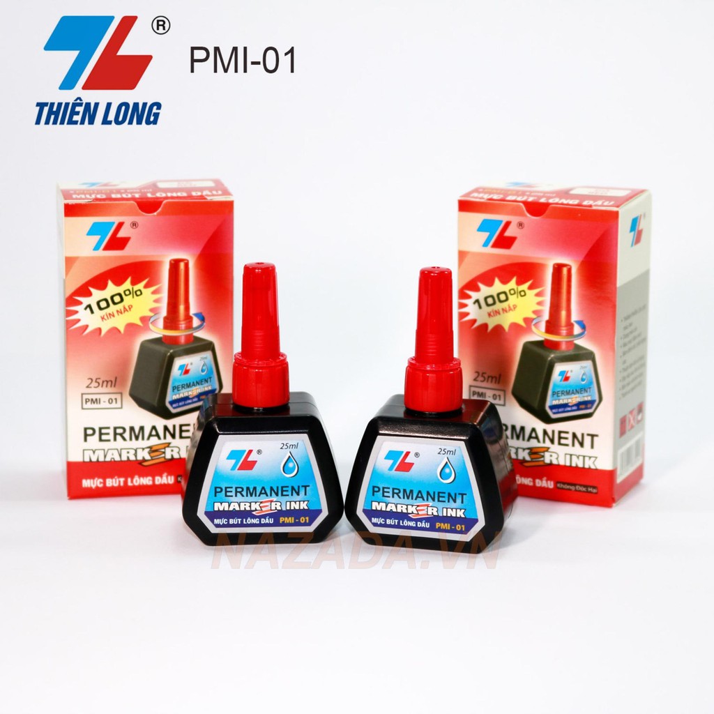 Mực bút lông dầu Thiên Long PMI-01 ( xanh, đỏ, đen )