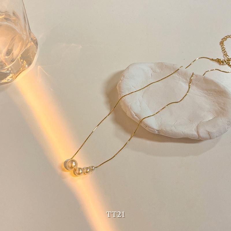 [KHÔNG ĐEN GỈ] Dây chuyền hạt ngọc trai nhân tạo dành cho nữ phong cách trẻ trung Mely TT21