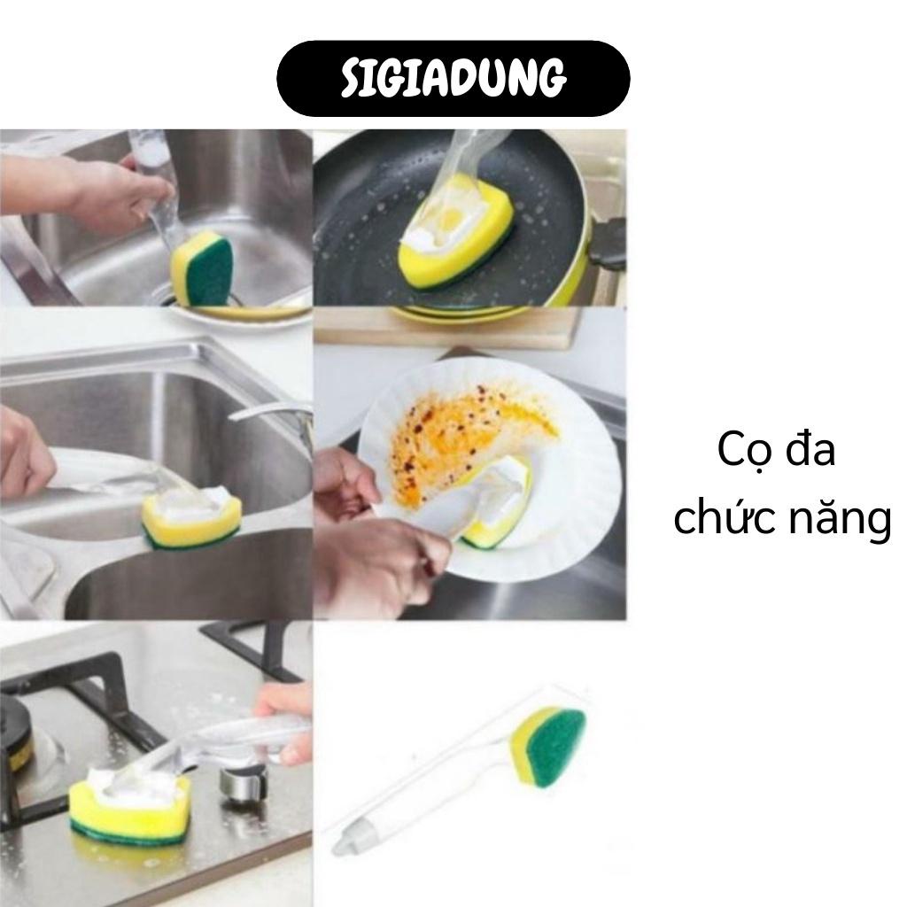 [SGD] Cọ Rửa Chén - Cây Cọ Vệ Sinh Nhà Bếp Cán Dài Đa Năng Có Chỗ Đựng Xà Phòng 7251