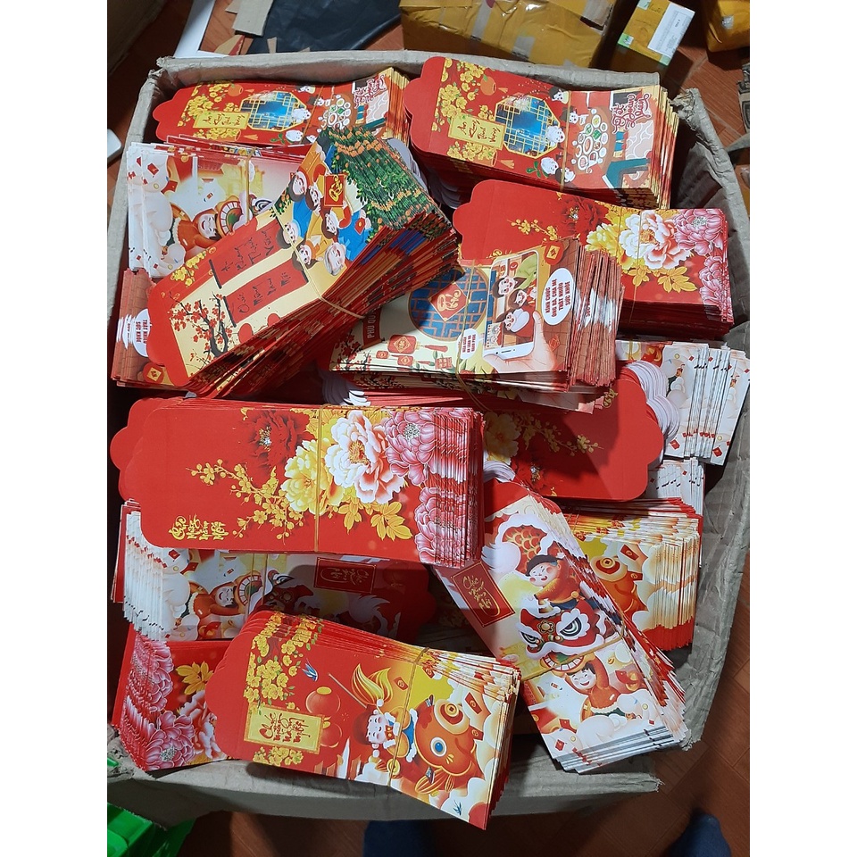 100 Bao Lì Xì 2024 Giá Sỉ Rẻ Tết Độc Lạ Màu Đỏ Đẹp .ĐTLV