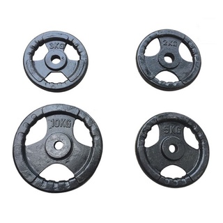 Phucthanhloisport_ Bộ 2 Tạ miếng gang tạ bánh gang 3 lỗ 4kg màu đen 3 lỗ