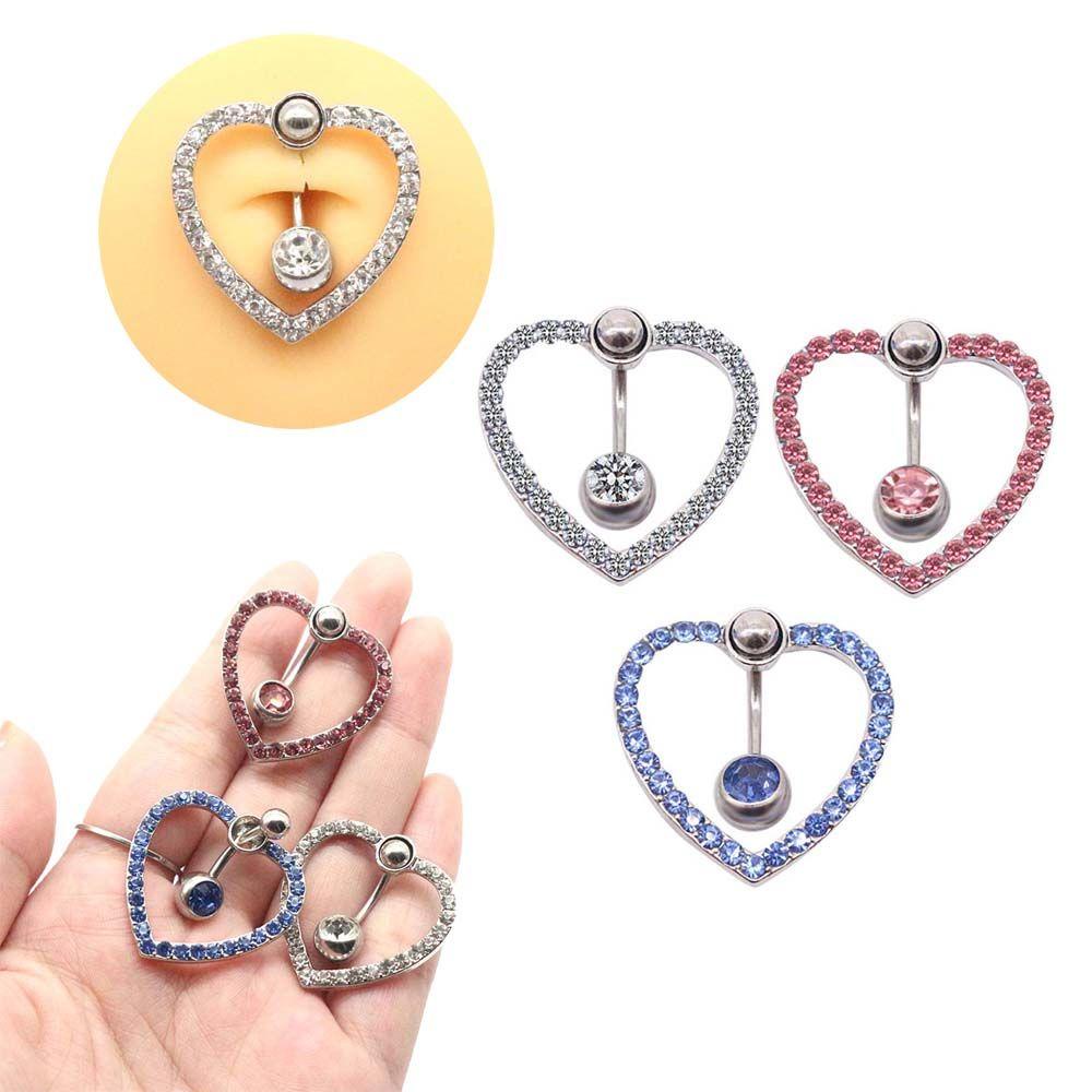 MXGOODS Khuyên RốN ĐíNh Đá BằNg ThéP Y Tế