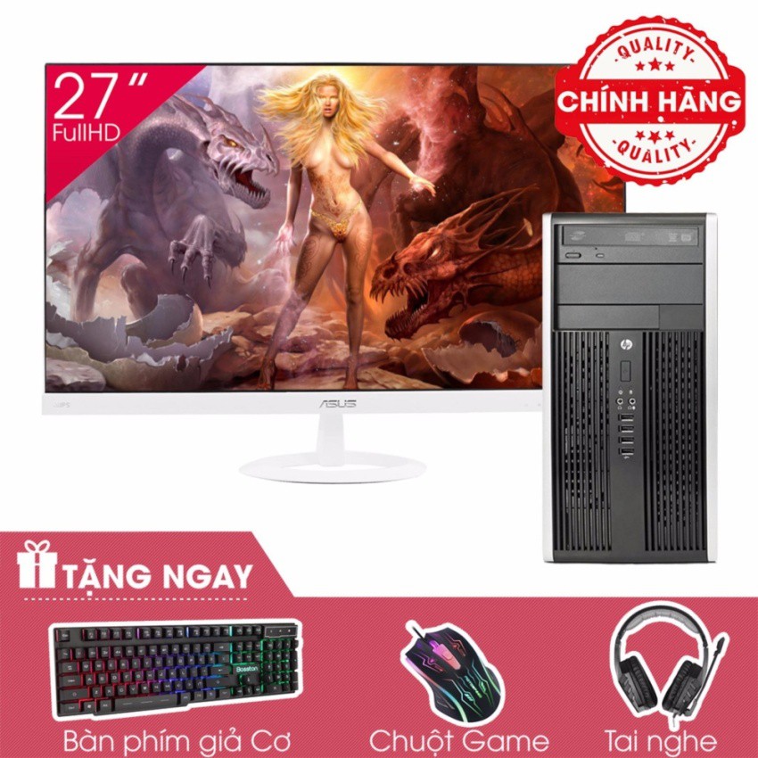 Combo PC để bàn HP 6200 Pro MT + Màn hình ASUS 27inch Full Viền (Core i5 2500, Ram 8GB, SSD 240GB, HDD 3TB) + Quà Tặng | BigBuy360 - bigbuy360.vn