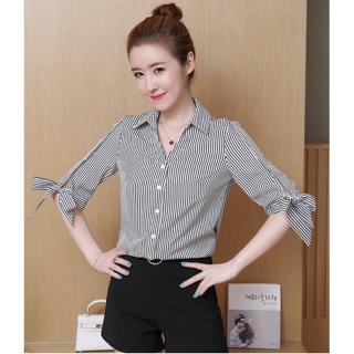 ÁO SƠ MI CỔ TIM SỌC