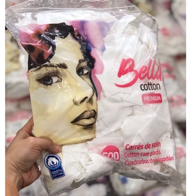 Bông tẩy trang hữu cơ Pháp Bella 500