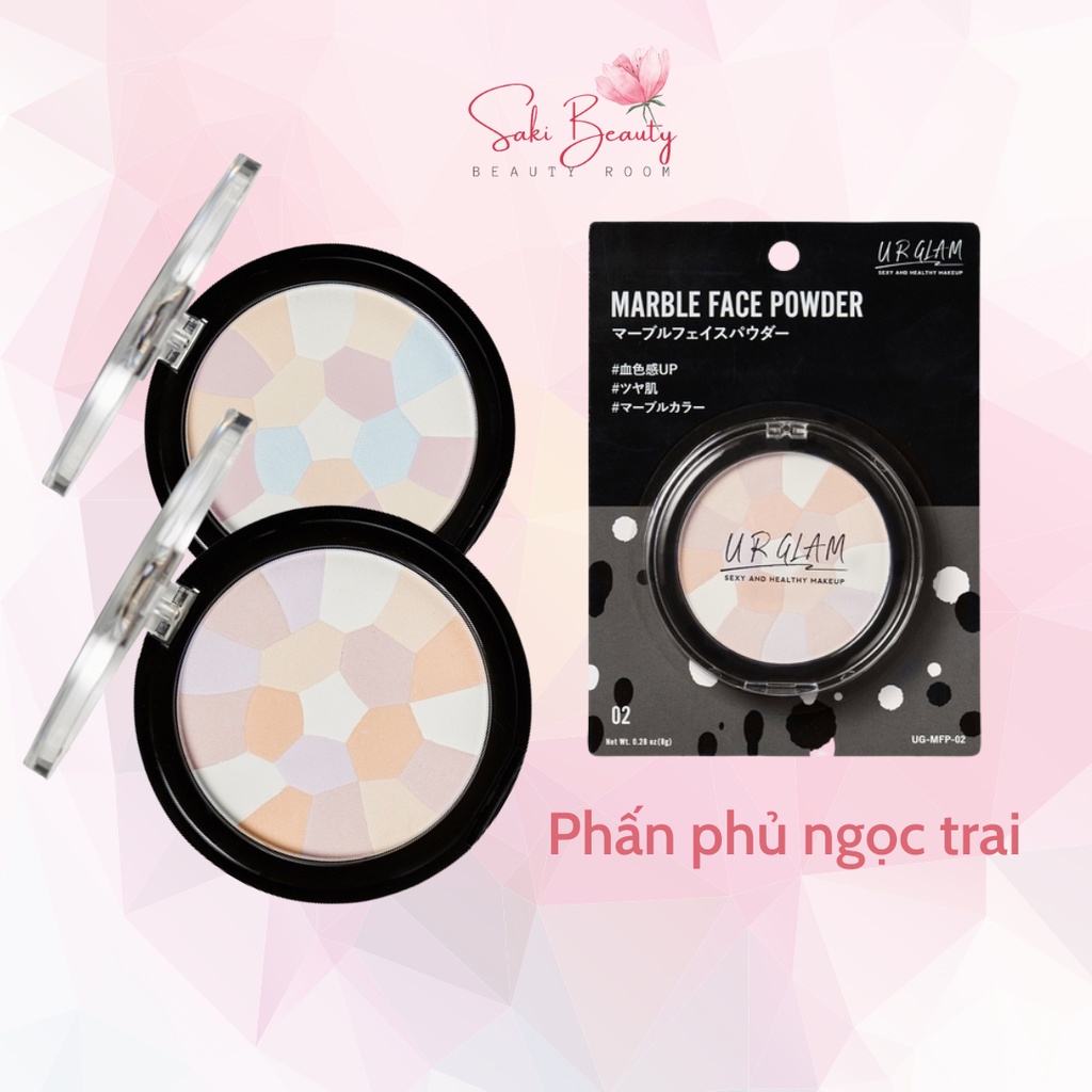 Phấn phủ kiềm dầu Urglam 8g mịn mượt không thấm nước