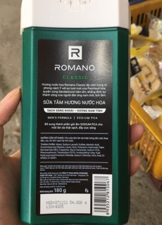 ( Ảnh Thật ) Sữa Tắm Romano Classic Chai 180g