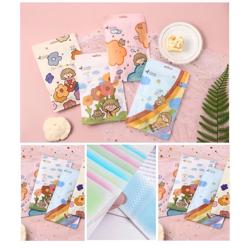 Miếng Dán Lạnh Tấm Dán Lạnh Làm Mát Cơ Thể Chống Nóng Hạ Sốt Hương Thơm Trái Cây Mùa Hè