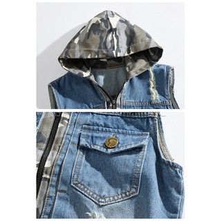 Áo Khoác Denim Sát Nách Cho Nam