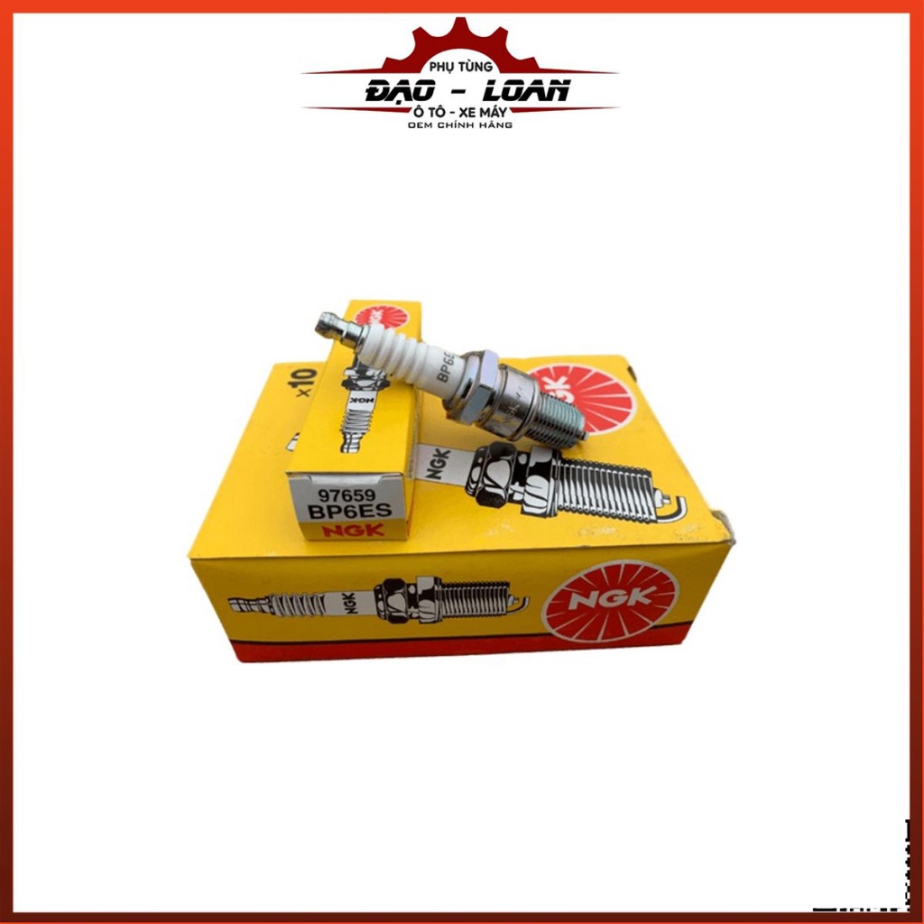 Bugi NGK 97659 BP6ES bugi chân dài to dùng cho máy bơm, máy cắt cỏ, máy nổ, máy phát, máy đầm, các loại máy