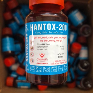 HANTOX-200 Diệt ruồi, muỗi, kiến, gián, rận, ve, ghẻ, bọ chét, mòng, mạt gà.