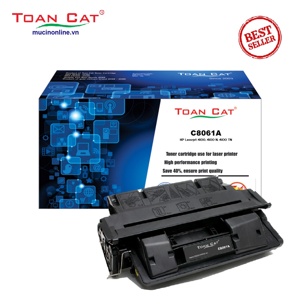 Hộp mực in Toàn Cát - C8061A dùng cho máy in HP Laserjet 4100, 4100 N, 4100 TN.