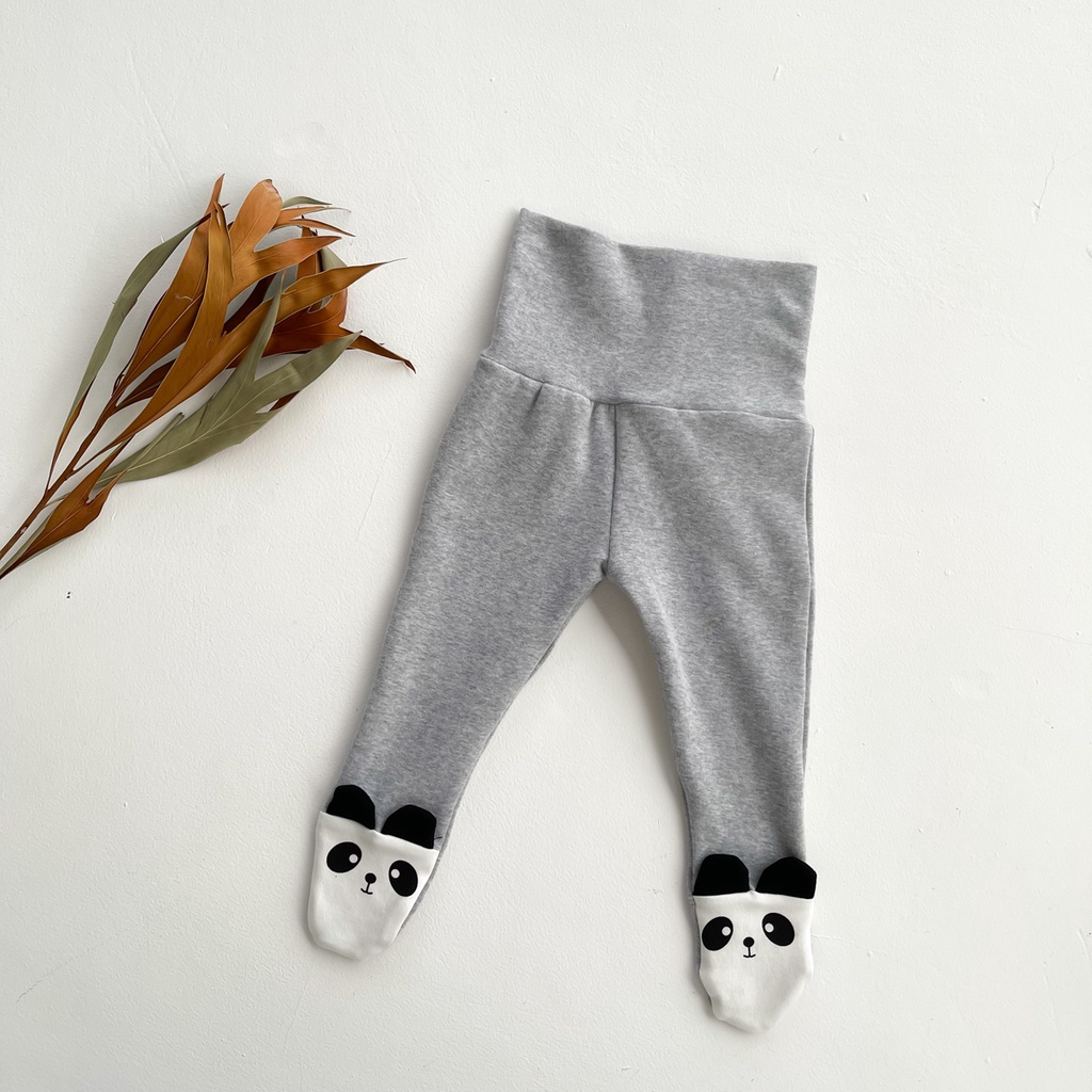 Quần tất cotton họa tiết gấu trúc thời trang dễ thương thời trang cho bé 0-24 tháng tuổi