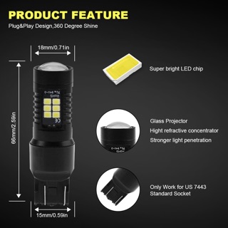 Đèn Led T20, Đèn Lùi Cho Ô Tô